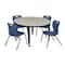 Regency Tables > Height Adjustable > Round Table & Chair Sets, 36 W, 36 L, 23-34 H, Maple TB36RNDPLAPBK45NV - alternate 1